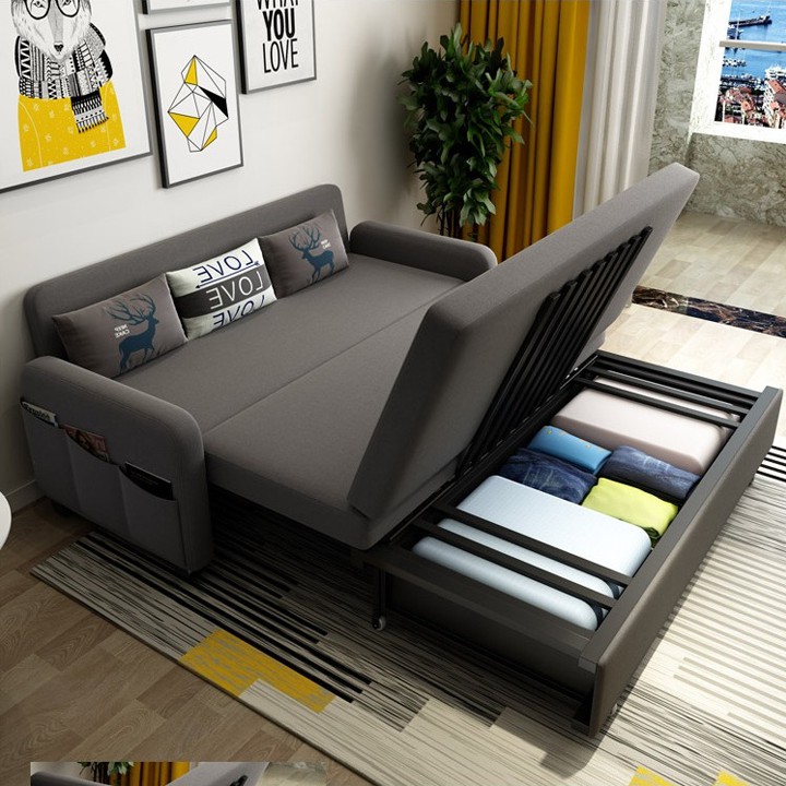 Ghế sofa giường có ngăn chứa đồ thiết kế nội thất thông minh